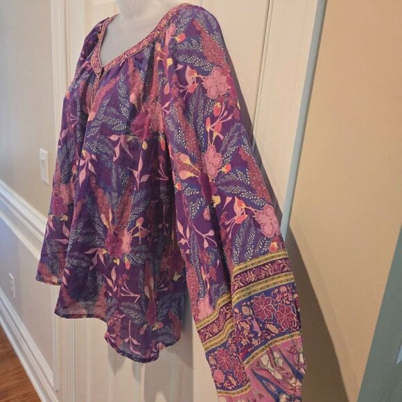 Spell & The Gypsy Collective Bianca Blouse in Wisteria Size XS - Picture 7 of 13